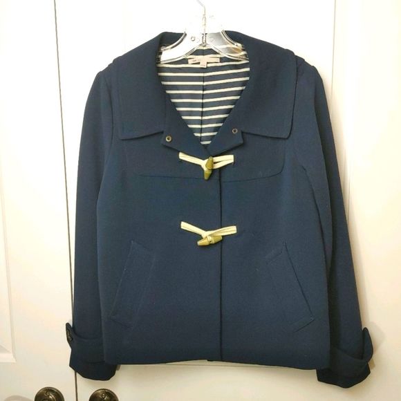 GAP Jackets & Blazers - GAP Navy Blue Nautical Knit Jacket Size Small